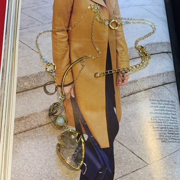 Druzy white gold plated necklace - Picture 1 of 7